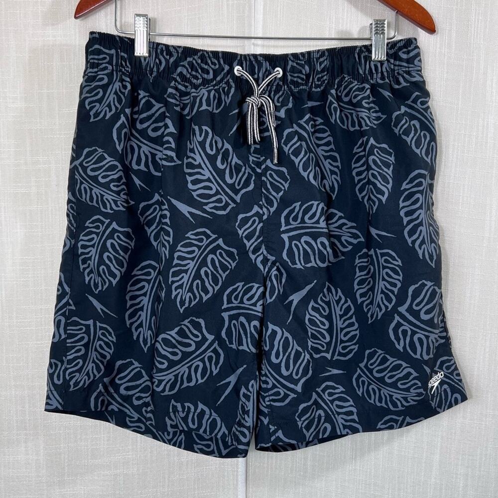 Speedo Blue Grey Tropical Swim Shorts‎ Size L